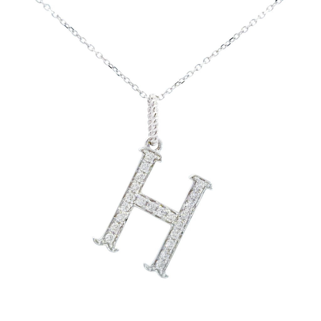 Diamond Necklace - H-Letter Design H字鑽石頸鏈
