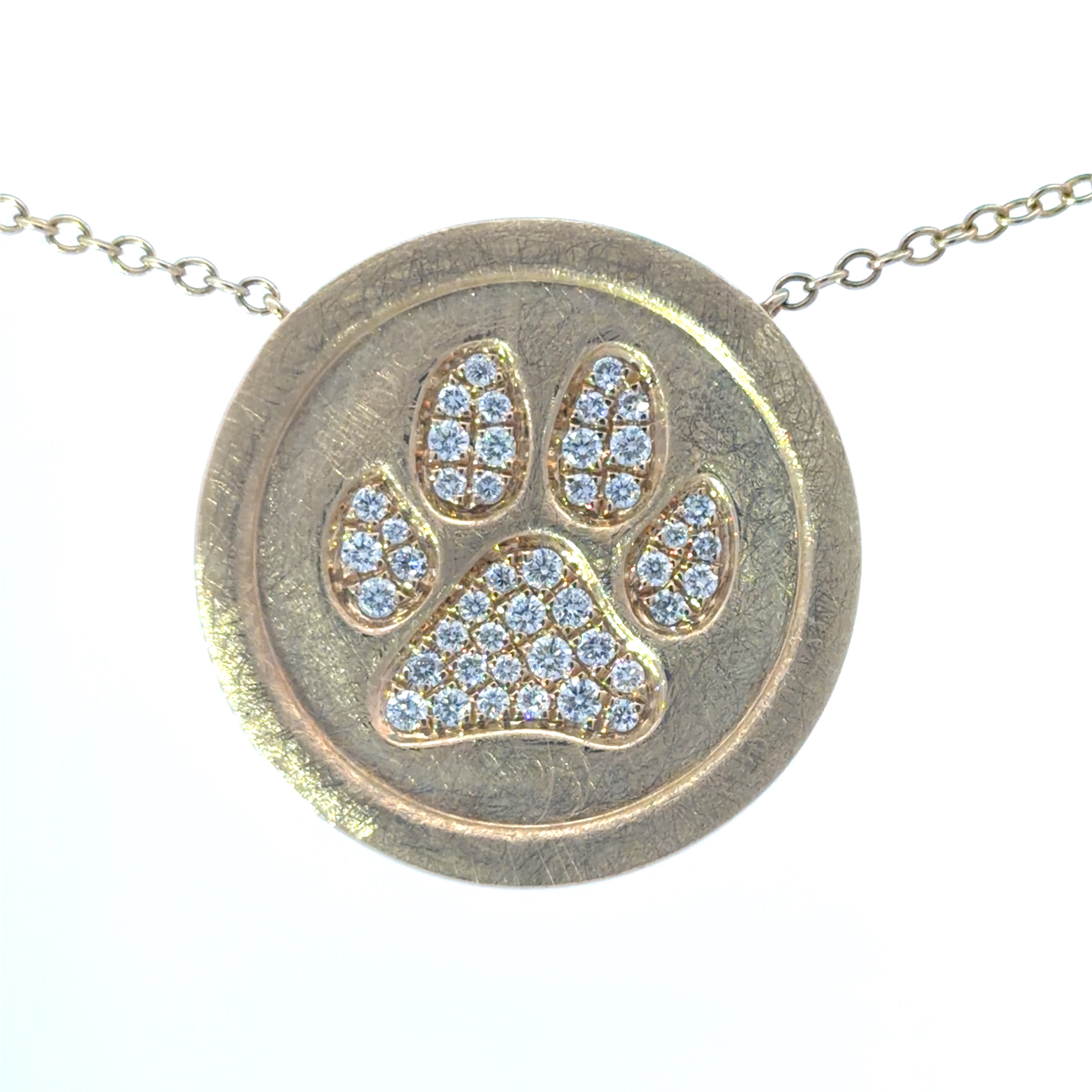 Diamond necklace - Paw-Print Design (狗掌印設計）