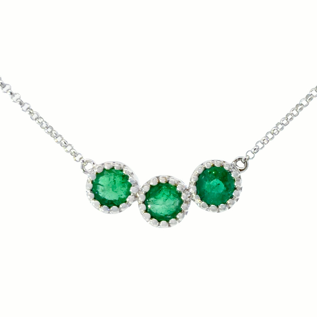 Diamond necklace-Emerald 綠寶石項鍊