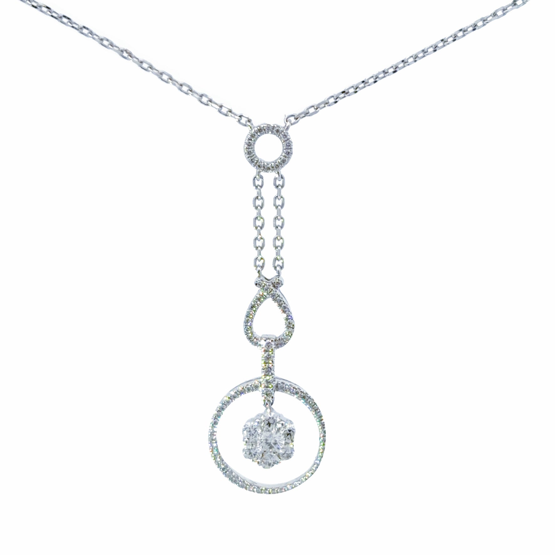 Diamond necklace - Long Dangling Diamond