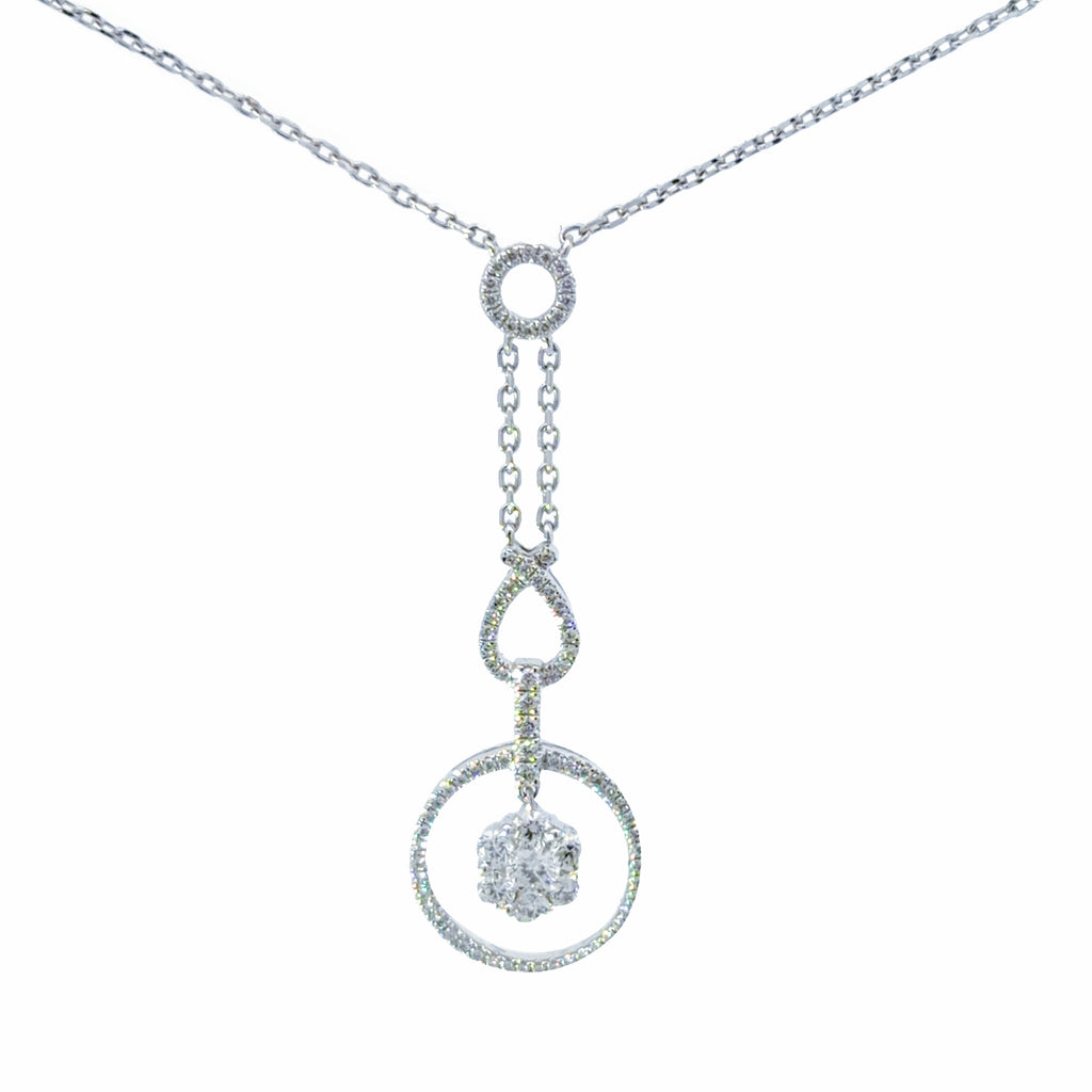 Diamond necklace - Long Dangling Diamond