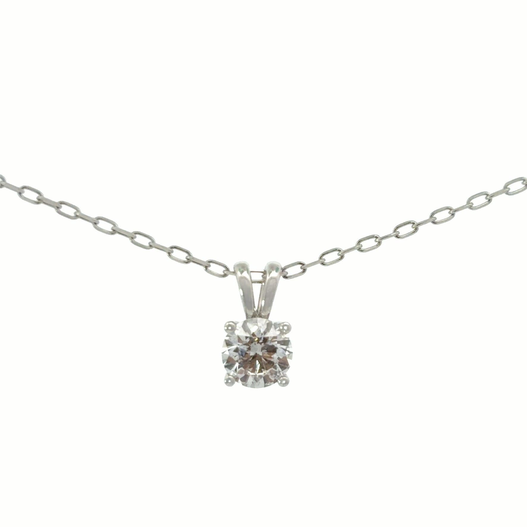 Diamond necklace - Classic 4-Prong Diamond Pendant 經典4爪鑽石吊墜 (0.50 ct)