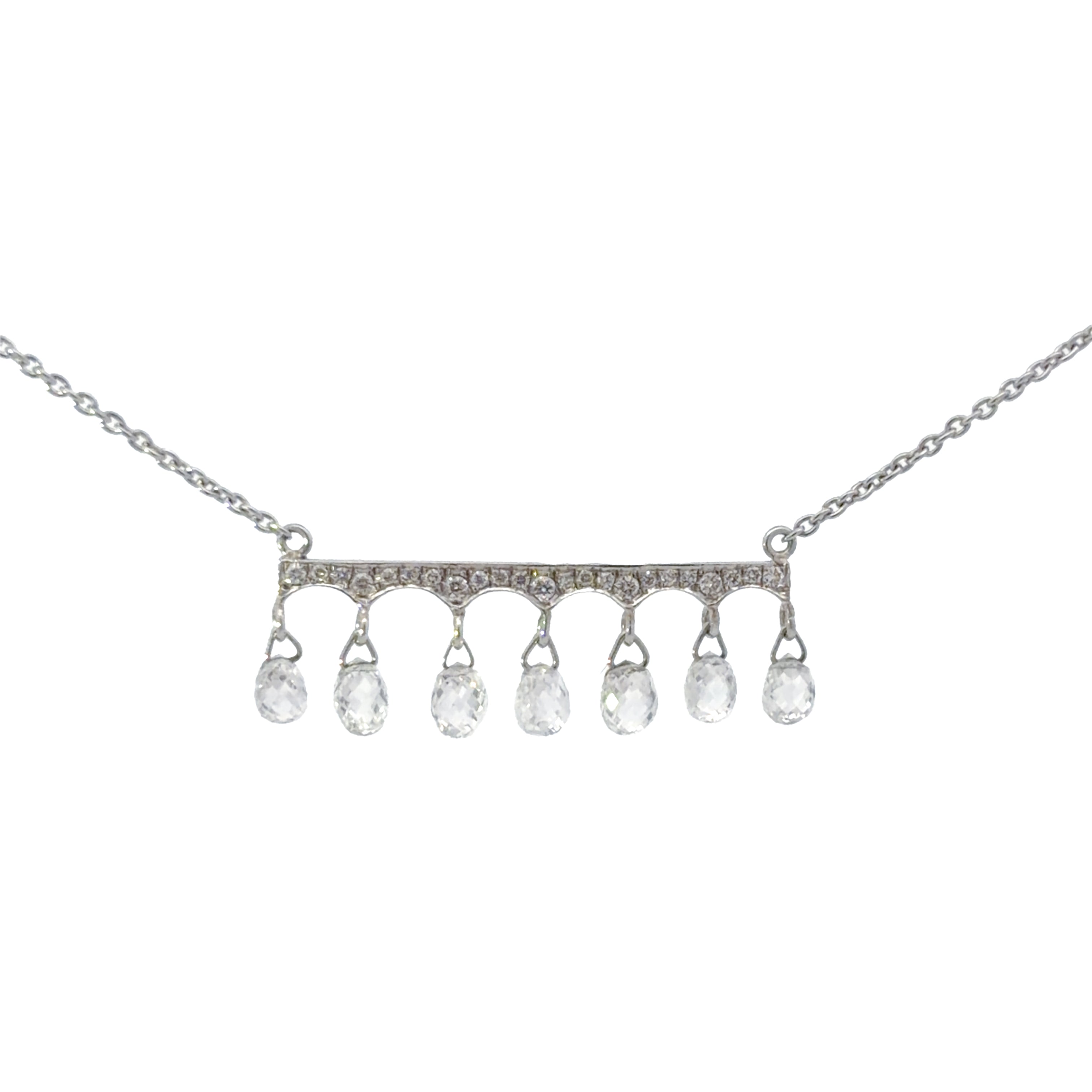Diamond necklace- Layered-Textured Design Pendent (層次鑽石項鍊）
