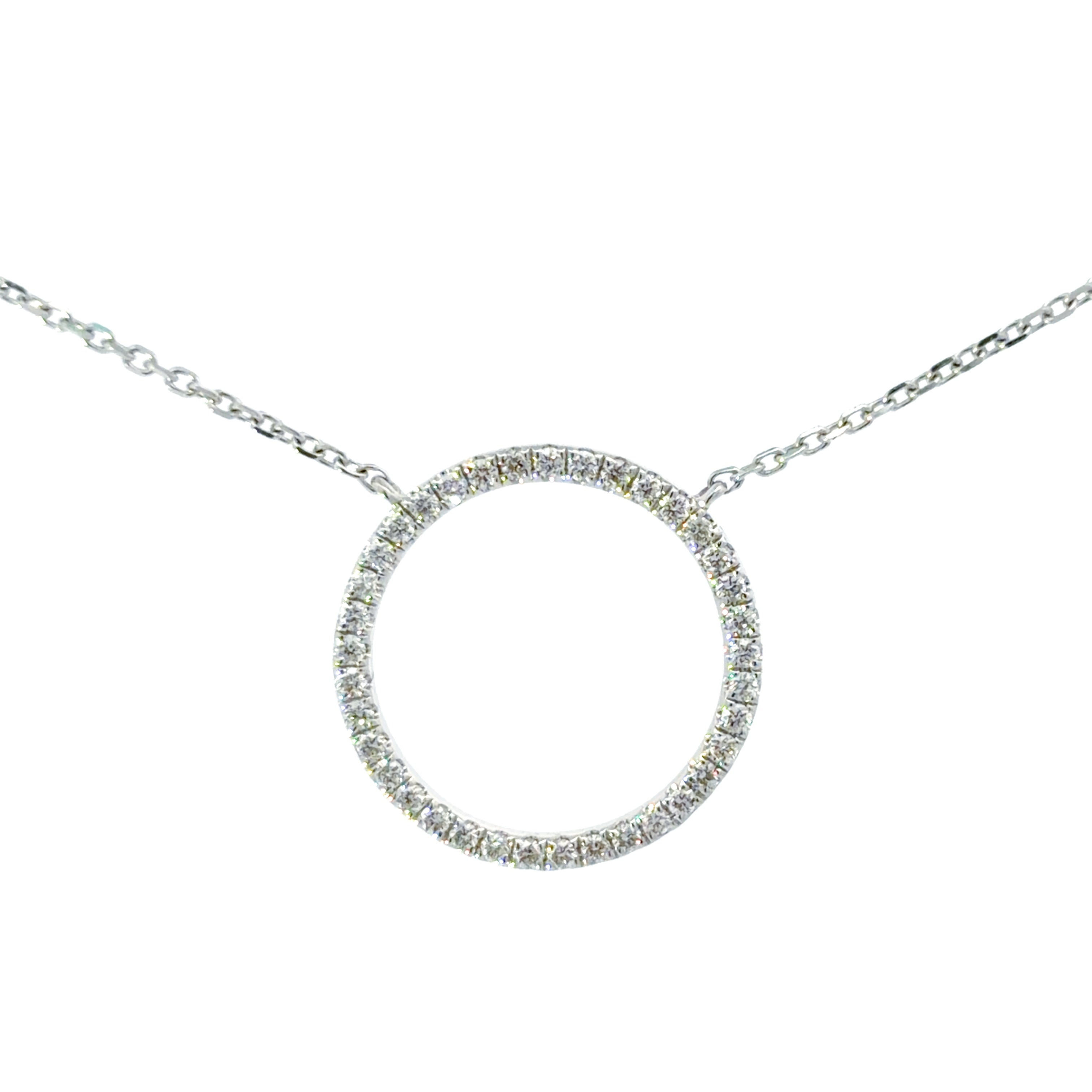 Diamond necklace - Circle-Pattern Pendant