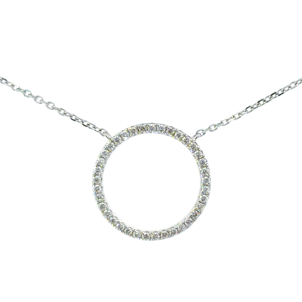 Diamond necklace - Circle-Pattern Pendant
