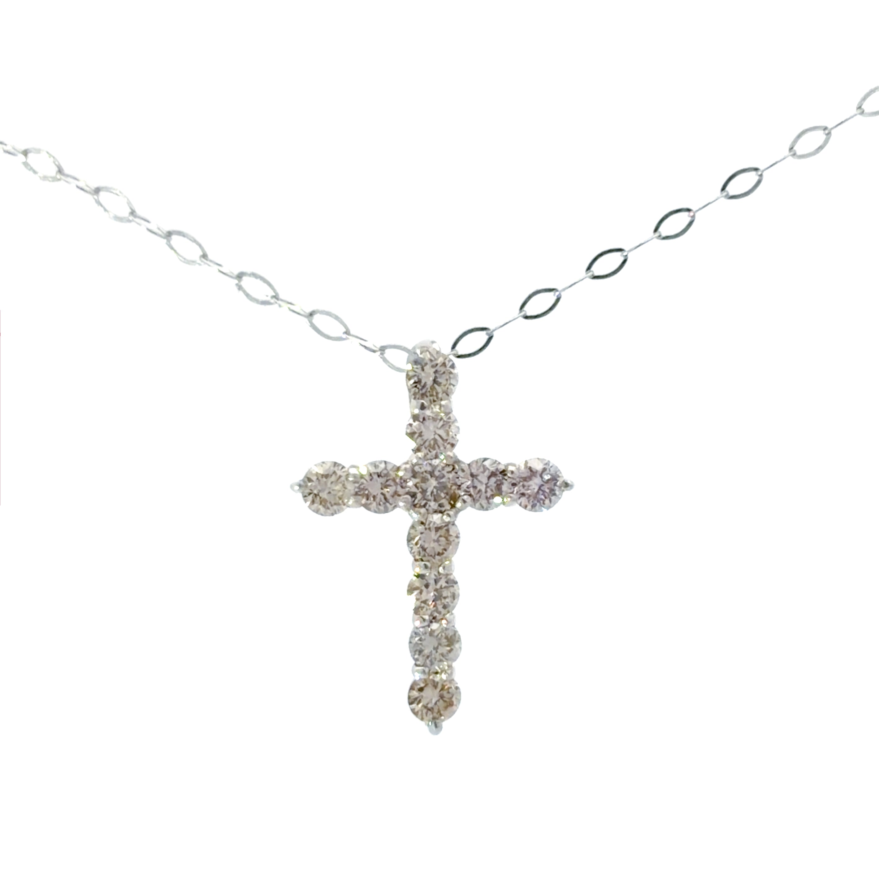 Diamond necklace - Cross Pendant  (十字架吊墜）