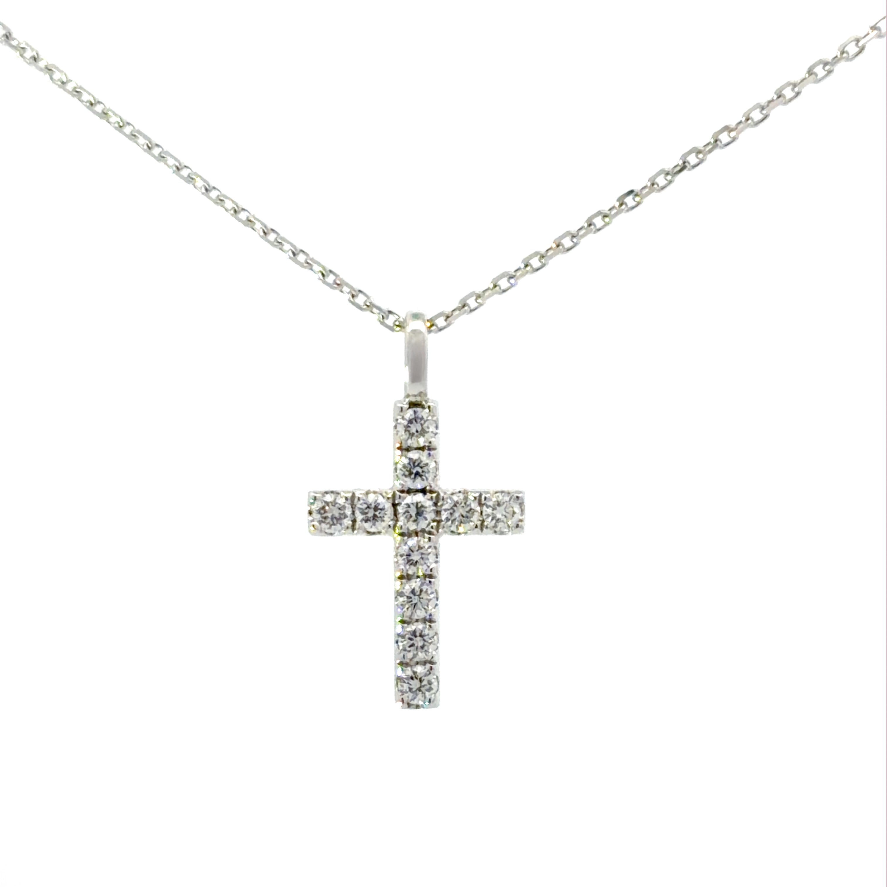 Diamond necklace - Cross Pendant  (十字架吊墜）