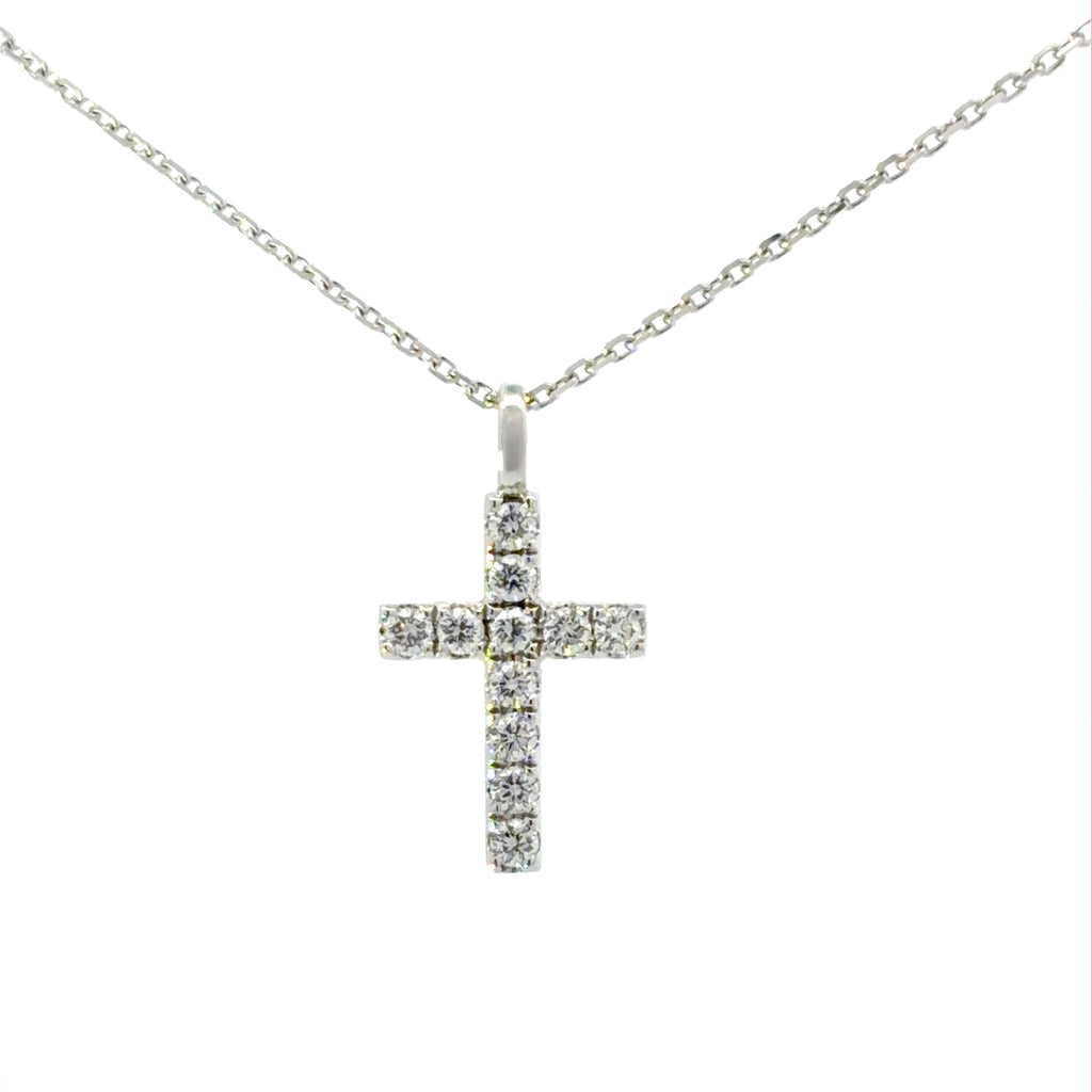 Diamond necklace - Cross Pendant  (十字架吊墜）