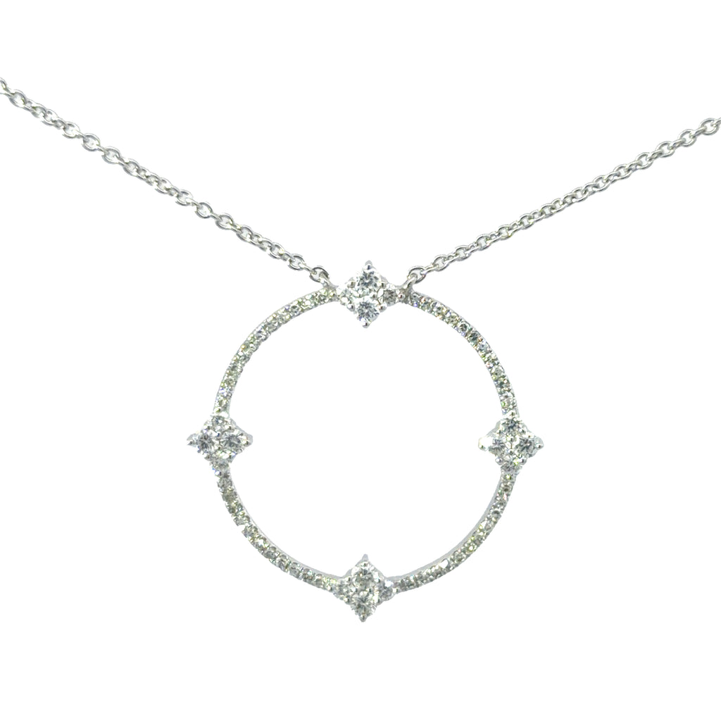 Diamond necklace- Circle-Shape