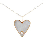 Diamond necklace - Pearl Heart Pendant (珍珠心形吊墜) - Yes I Do Diamonds
