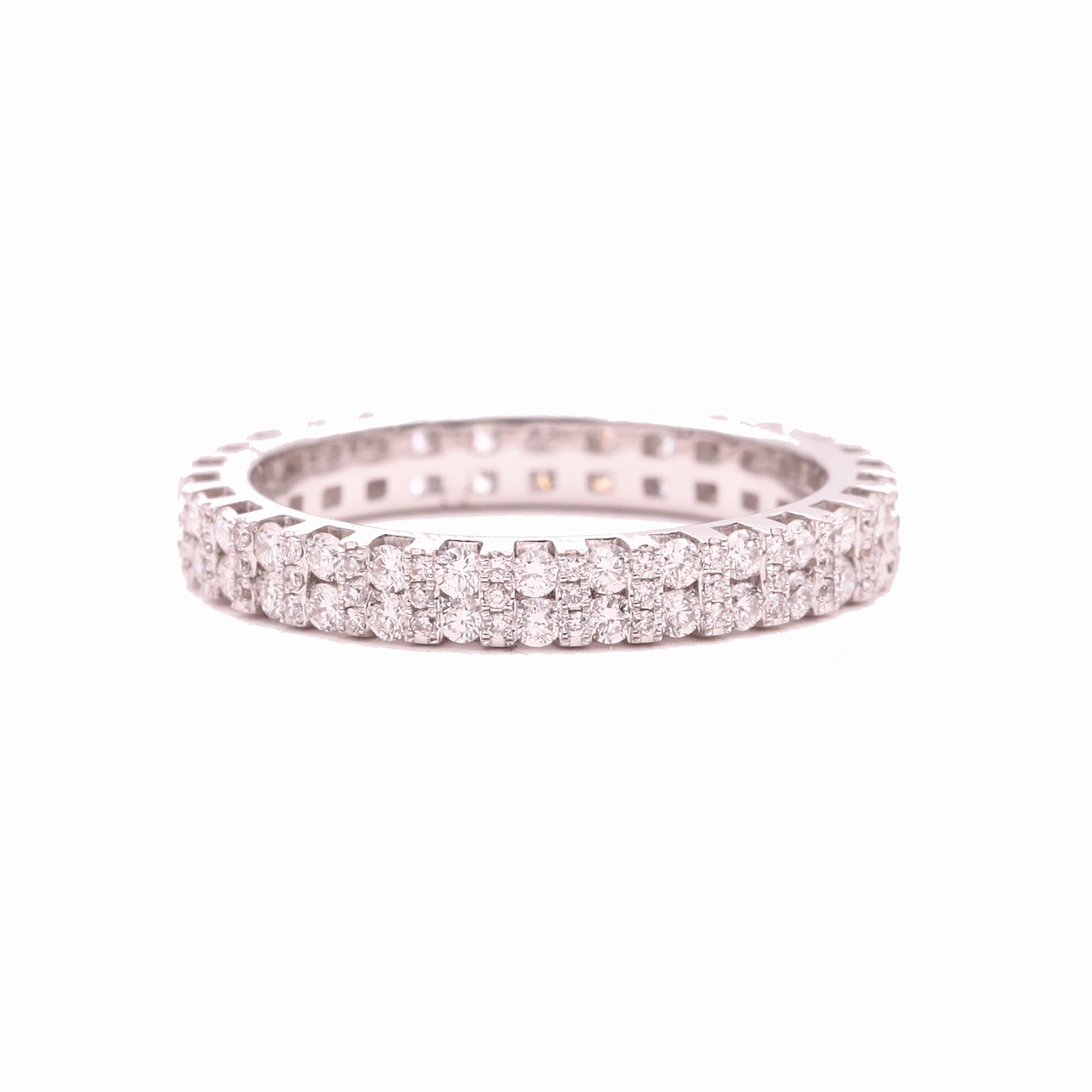 Double-up eternity diamond band