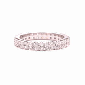 Double-up eternity diamond band